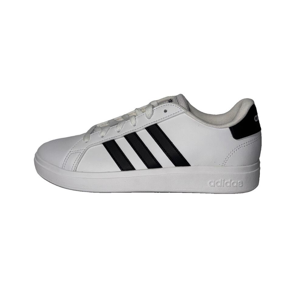 Adidas Grand Court 2.0 Low White Black Size 5.5 (GS)-GW6511